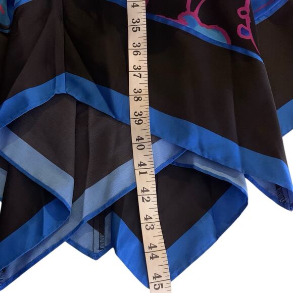 WHBM Dress NWT Women's Size 10 Petite Handkerchief-Hem Midi Electric Floral - Picture 8 of 8